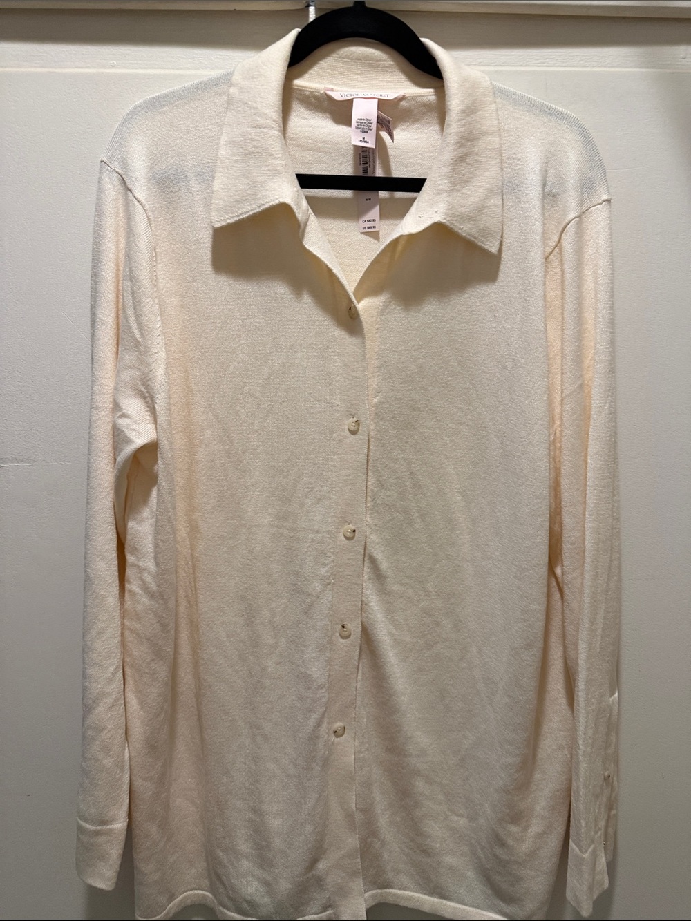 Victoria’s Secret Lightweight Cream Button-Up Shirt